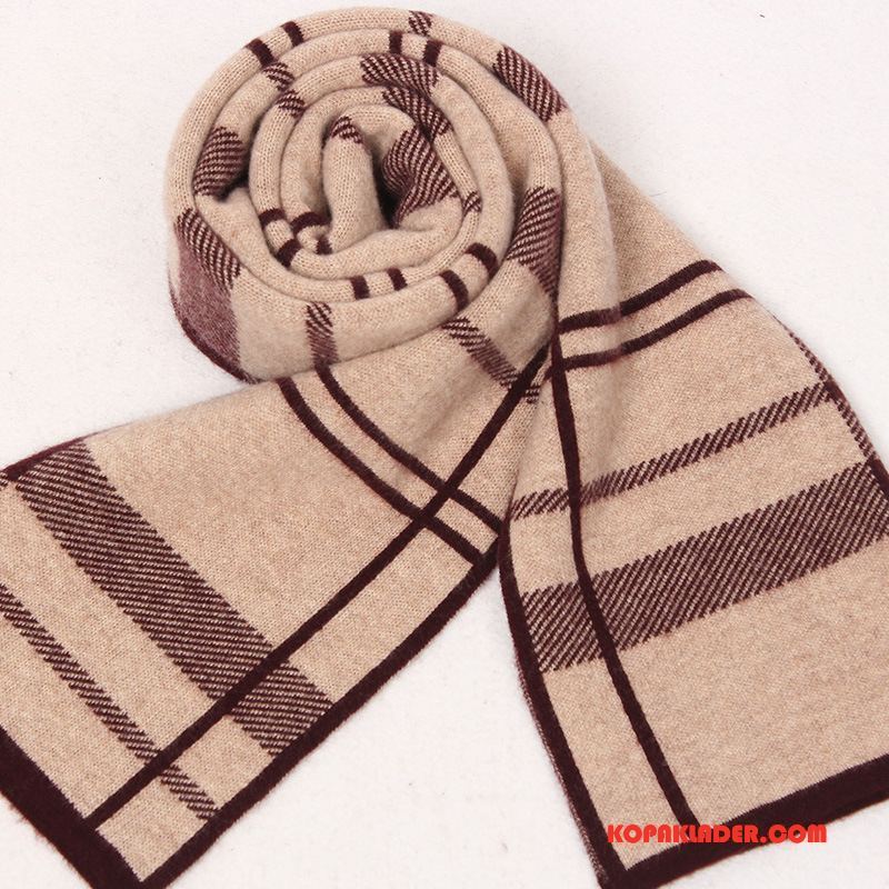 Herr Halsdukar Scarves Rea Enkel Män Liten Bröstkorg Ull Ny Beige