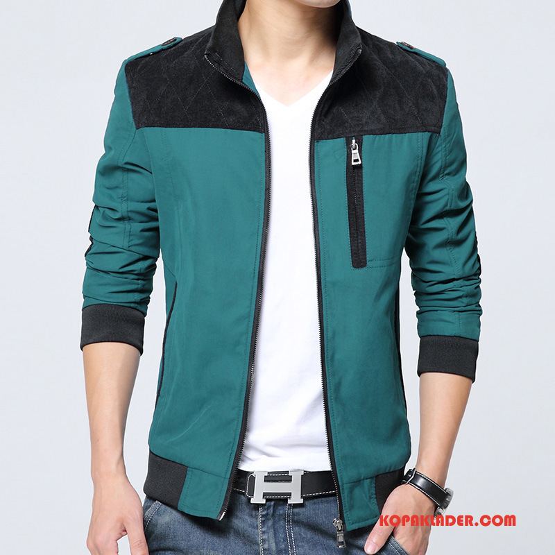 Herr Jackor Online Män Jacka Mode Ungdom Bra Försäljning Khaki