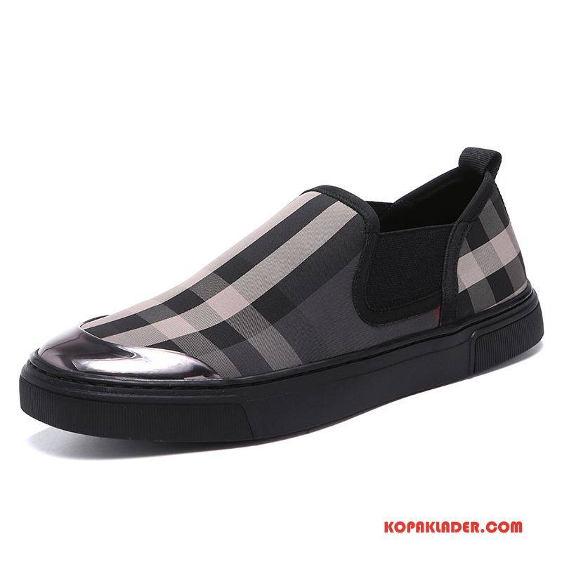 Herr Mockasiner Butik Casual Trend Tygskor Slip On Skateboard Skor Svart