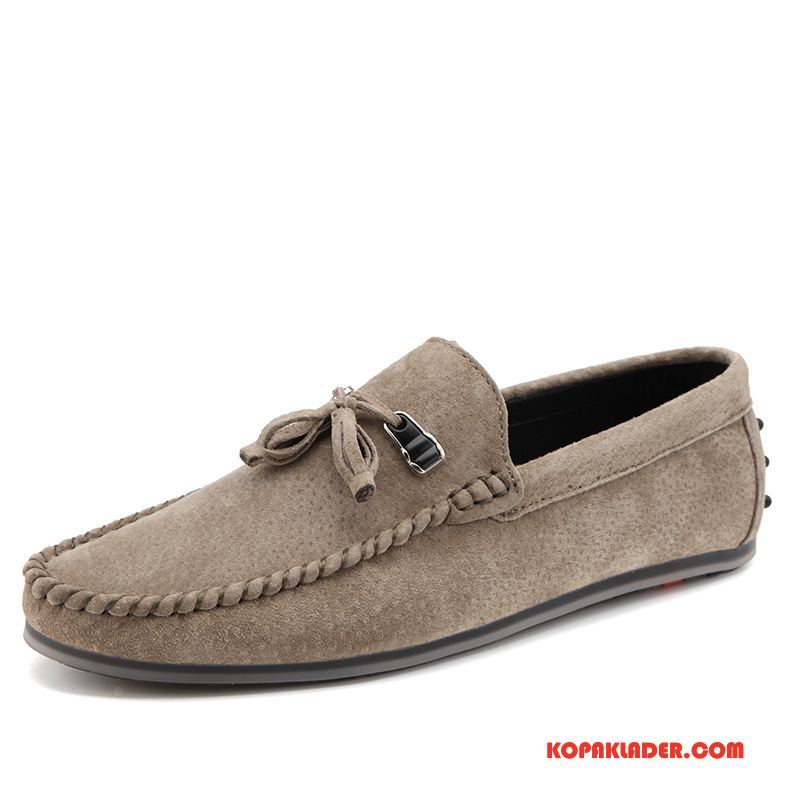 Herr Mockasiner Rabatt British Män Loafers Allt Matchar Trend Khaki