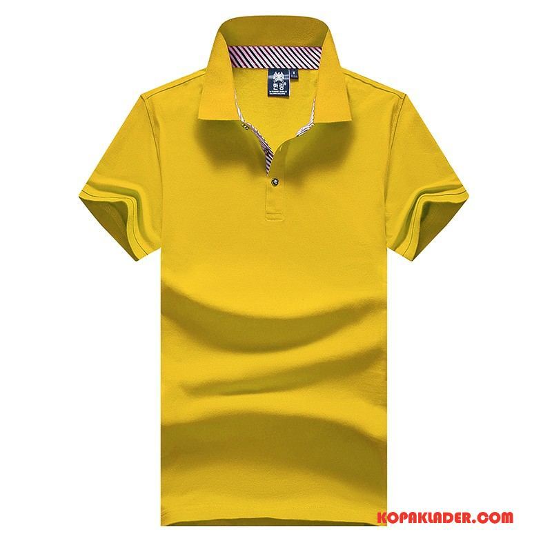 Herr Pikétröja Online 2018 Trend Polo Män T-shirt Rosa Röd