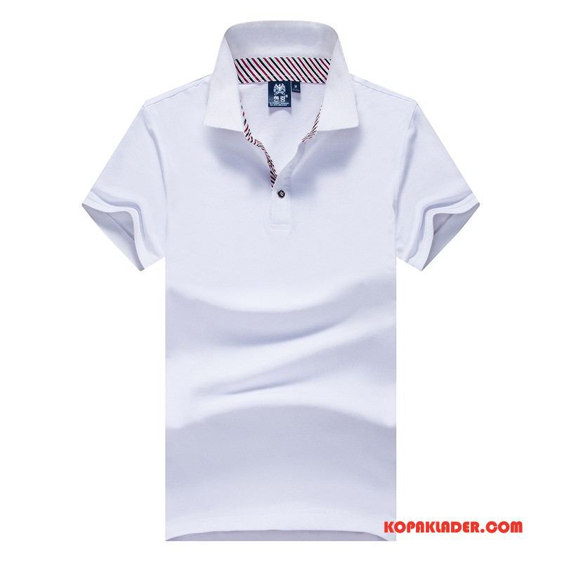 Herr Pikétröja Online 2018 Trend Polo Män T-shirt Rosa Röd