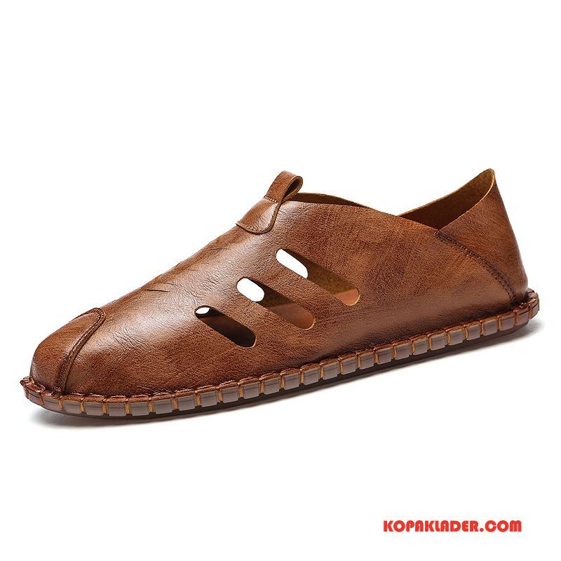 Herr Sandaler Rea Trend Andningsbar Sommar Slip On Skor Svart