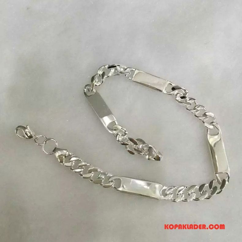 Herr Silver Smycken Köpa Accessoar Armband Populär Män Enkel