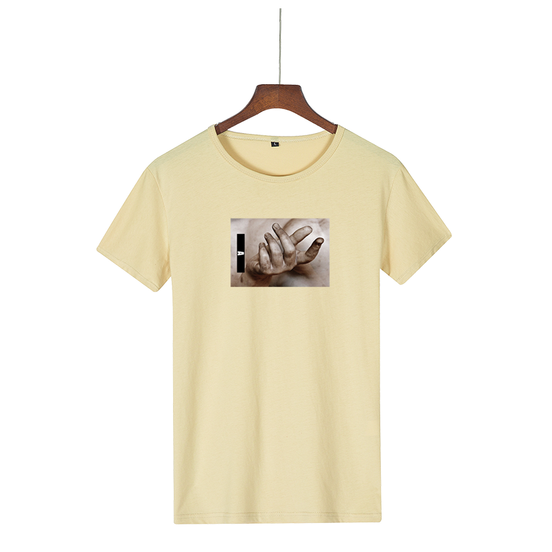 Herr T-shirts Billig Kortärmad Ny Trend Svart