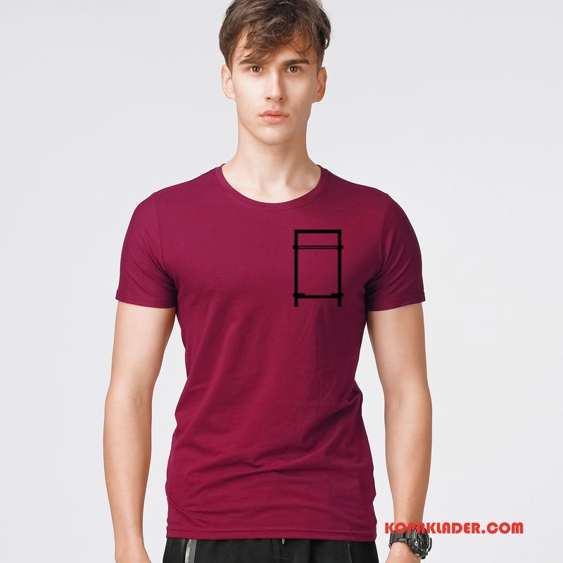 Herr T-shirts Billiga Mode Män Trend Vår Ärm Ljus Grön