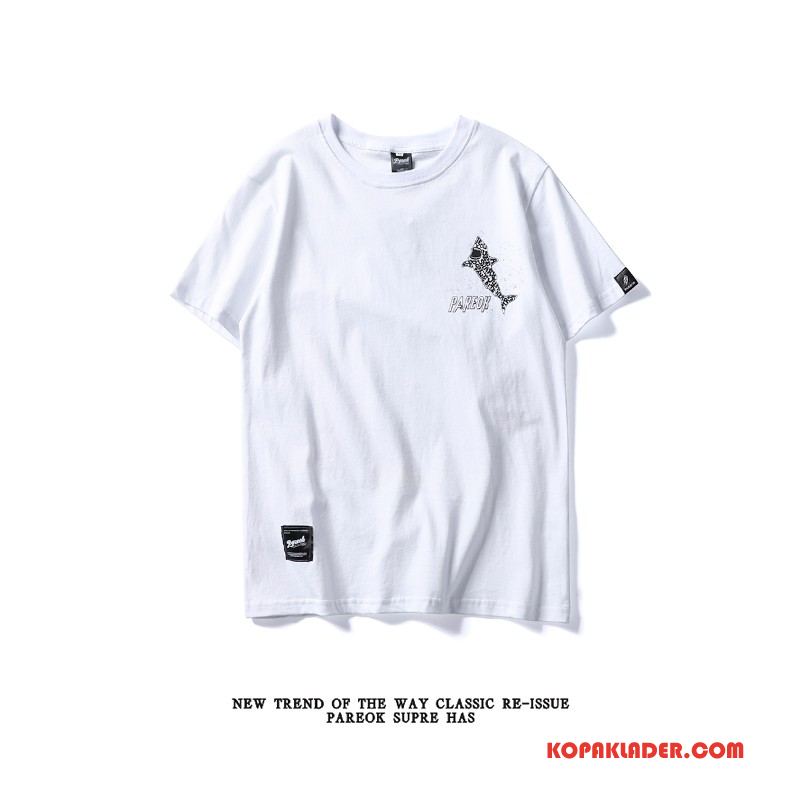 Herr T-shirts Till Salu Trend Varumärke Haj Stor Lösa Tryck Purpur