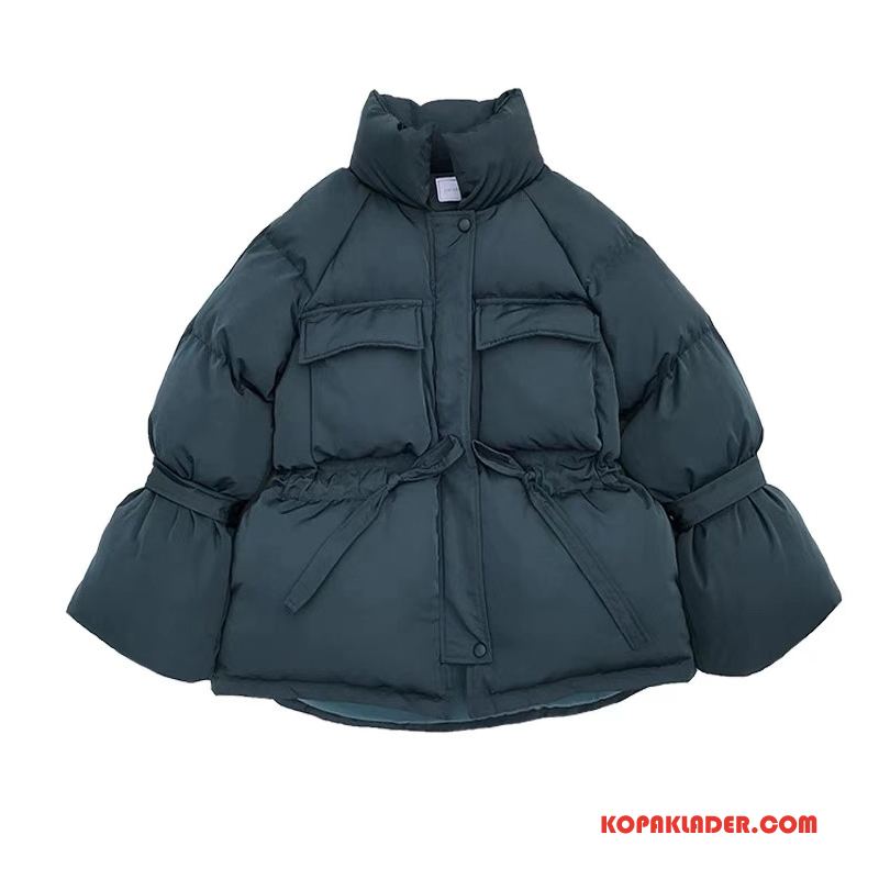 Dam Bomull Jacka Butik Tunn Bomullskläder Liten Kort Tie Grön Dam Bomull Jacka Butik Tunn Bomullskläder Liten Kort Tie Grön