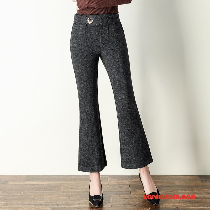 Dam Byxor Butik Trend Casual Vår Mode 2018 Till Grå Dam Byxor Butik Trend Casual Vår Mode 2018 Till Grå