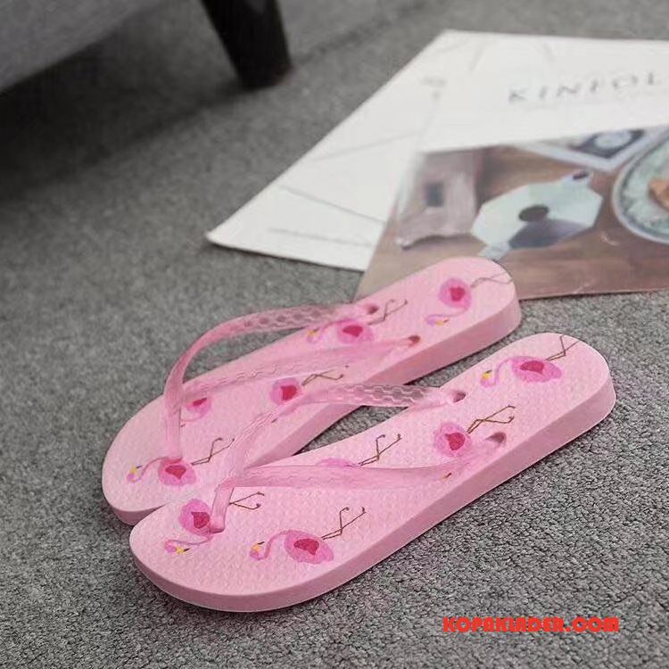 Dam Flip-flops Till Salu Flip Flops Student Kvinna Glidskydds Platta Skor Rosa