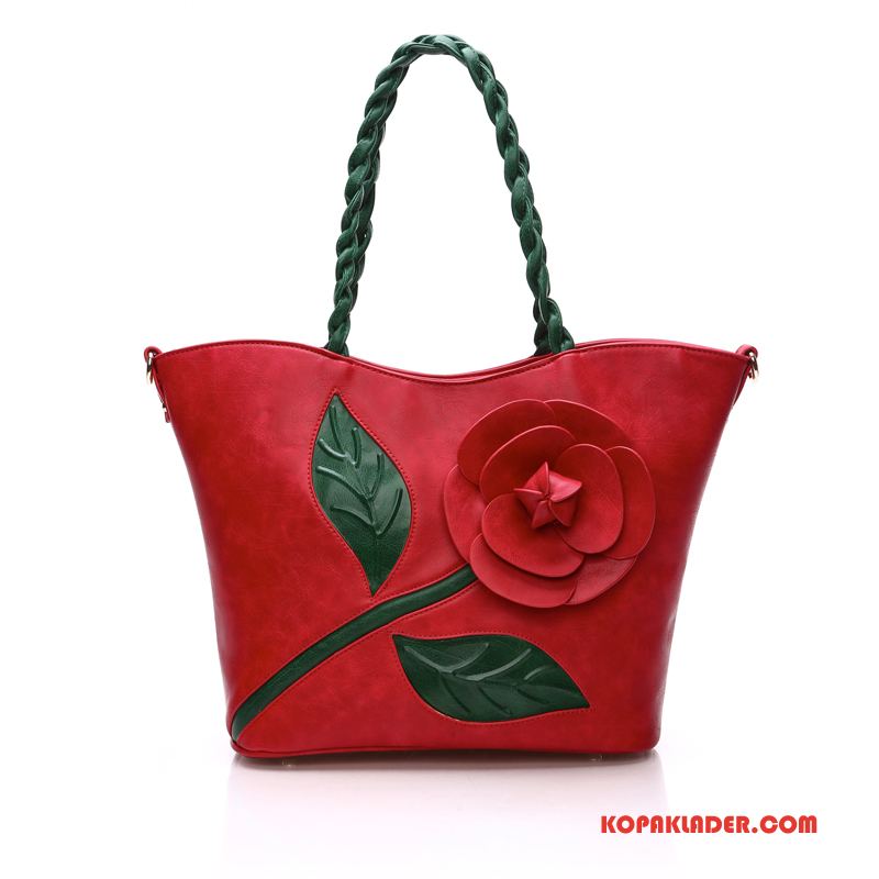 Dam Handväskor På Nätet Tredimensionell Stor Väska Stor Kapacitet Kvinna Mode Röd