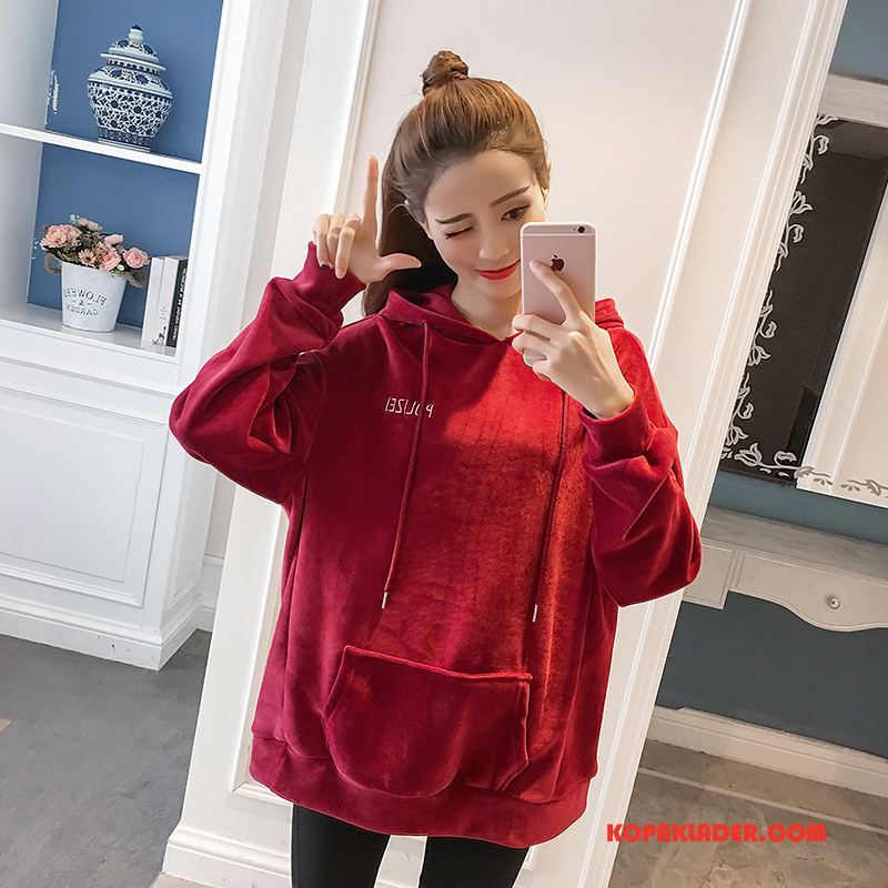 Dam Huvtröjor Köpa Höst Fickor Långärmad 2018 Pullover Bordeaux Dam Huvtröjor Köpa Höst Fickor Långärmad 2018 Pullover Bordeaux