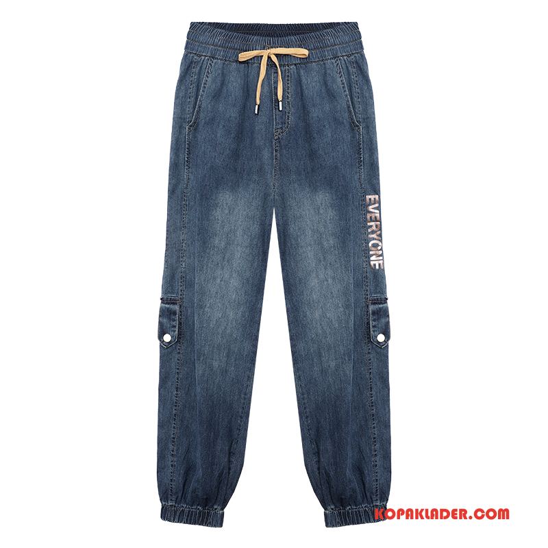 Dam Jeans Billigt Cargo Byxor Ny Höst Kvinna Hög Midja Blå Dam Jeans Billigt Cargo Byxor Ny Höst Kvinna Hög Midja Blå