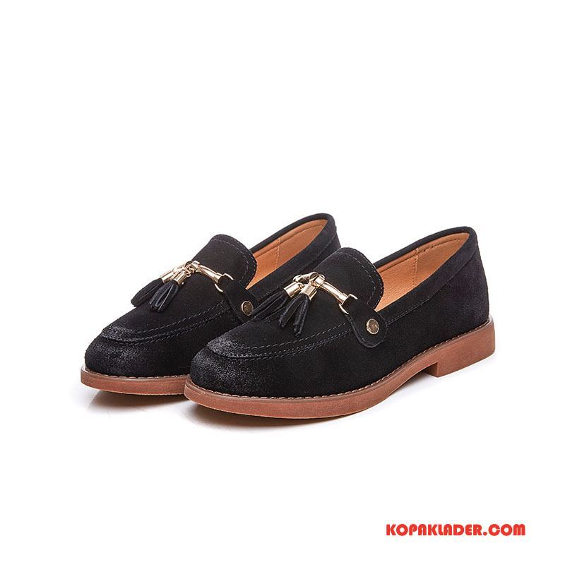 Dam Mockasiner Rea Loafers Platta Allt Matchar Casual Vintage Svart