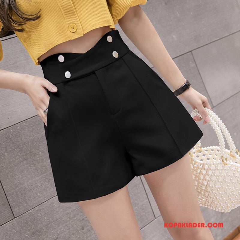 Dam Shorts Billigt Tunn Kortbyxor Kostym Ny Trend Svart