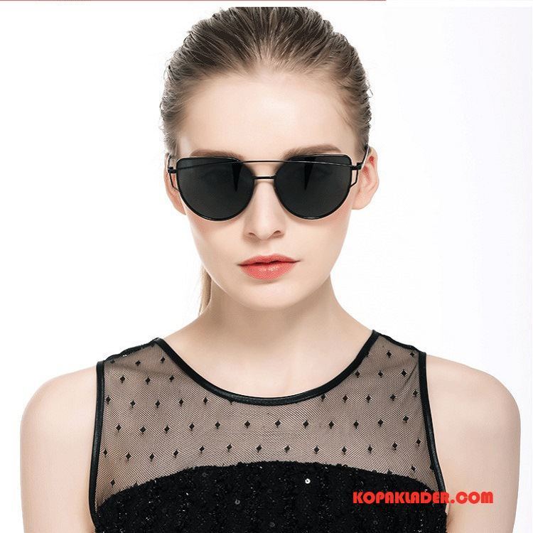 Dam Solglasögon Billigt Ny Kvinna Mode Europa Guld Svart