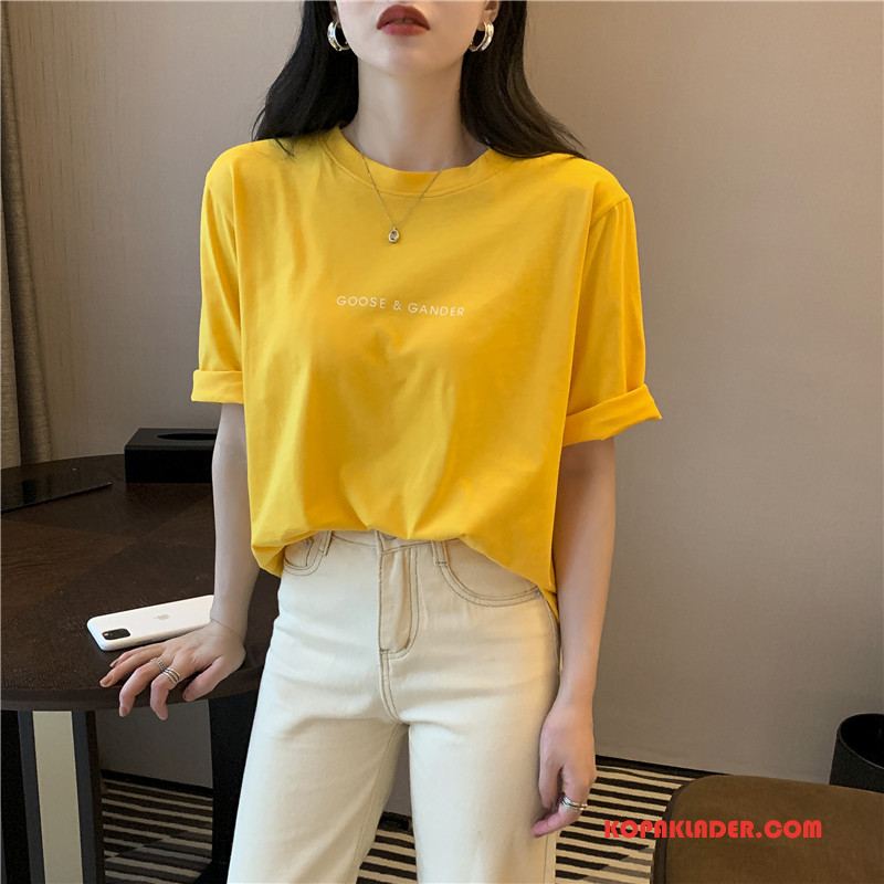 Dam T-shirts Billigt Halv Ärm Toppar Trend Kortärmad Ny Till Gul Röd Vit Dam T-shirts Billigt Halv Ärm Toppar Trend Kortärmad Ny Till Gul Röd Vit