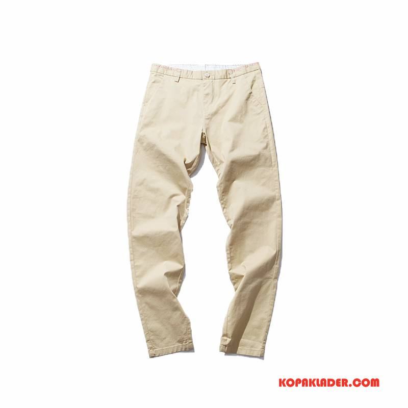 Herr Byxor Billig Enkel Sommar 2018 Casual Khaki