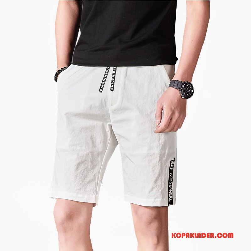 Herr Byxor Billig Ny Shorts Stranden Casual Byxor Kortbyxor Vit