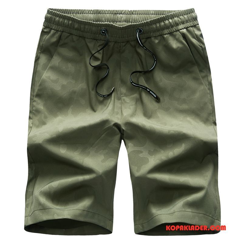 Herr Byxor Billiga Sommar Trend Casual Lösa Shorts Army Grön