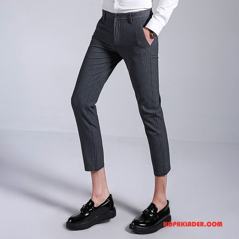 Herr Byxor Rea Män Mode Ny Slim Fit Business Grå Herr Byxor Rea Män Mode Ny Slim Fit Business Grå