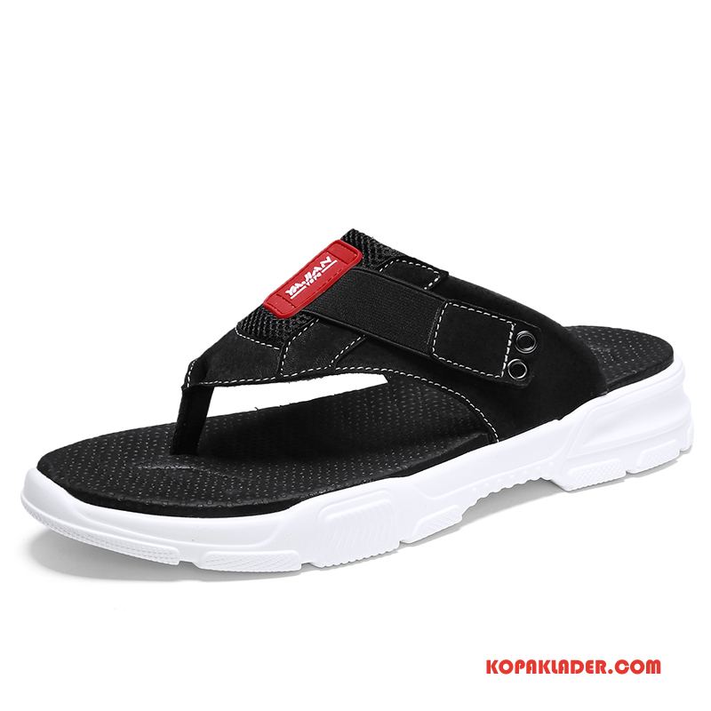 Herr Flip-flops Billig Casual Skor Sommar Glidskydds Flip Flops Svart