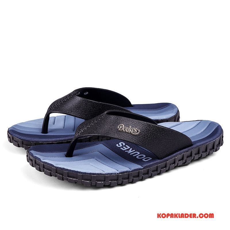 Herr Flip-flops Billiga Tofflor Flip Flops Personlighet Sommar Student Svart