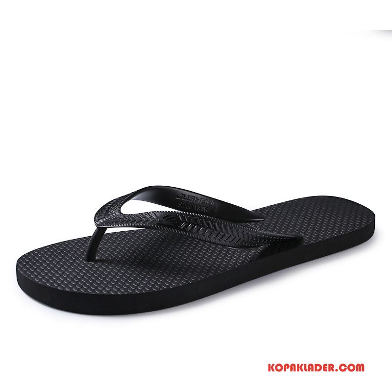 Herr Flip-flops Online Mode Glidskydds Utomhus Sommar Trend Svart