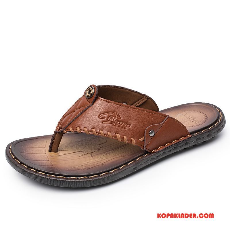 Herr Flip-flops Online Skor Platta Stranden Utomhus Flip Flops Brun