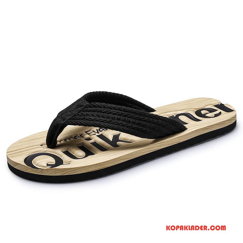 Herr Flip-flops Rea Utomhus Sommar Glidskydds Flip Flops Tofflor Svart