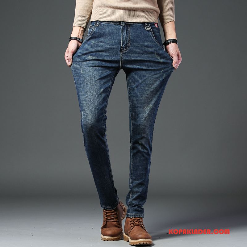 Herr Jeans Billig Mode Ny Trend Stretch Höst Blå