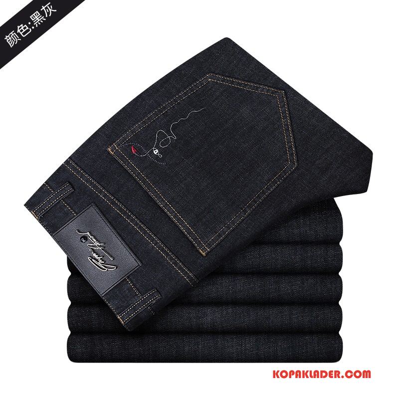 Herr Jeans Online Ny Casual Slim Fit Liten Business Svart