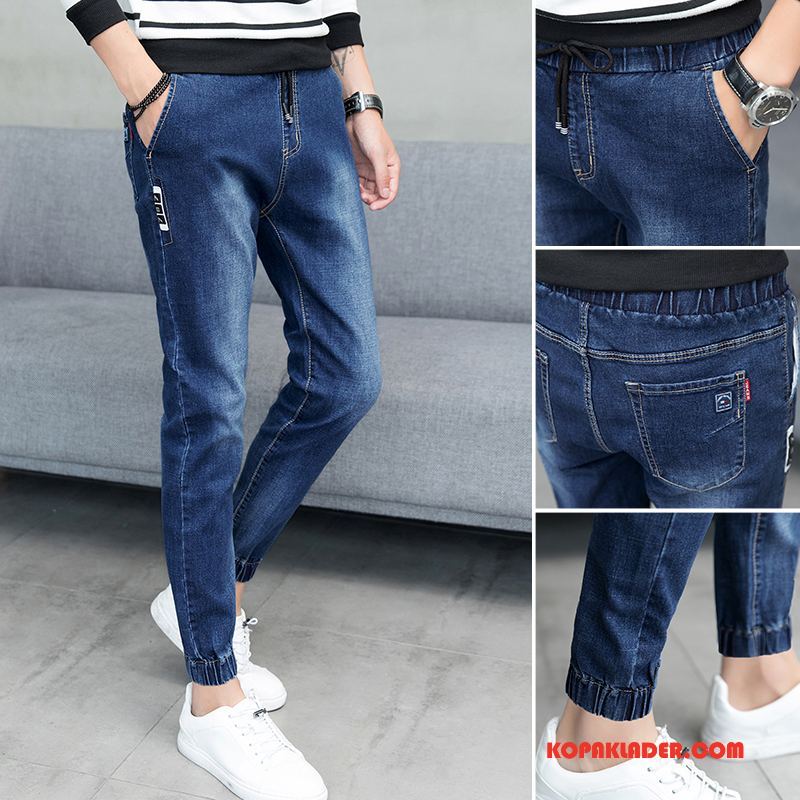 Herr Jeans Online Trend Slim Fit Stretch Ungdom Snäv Blå