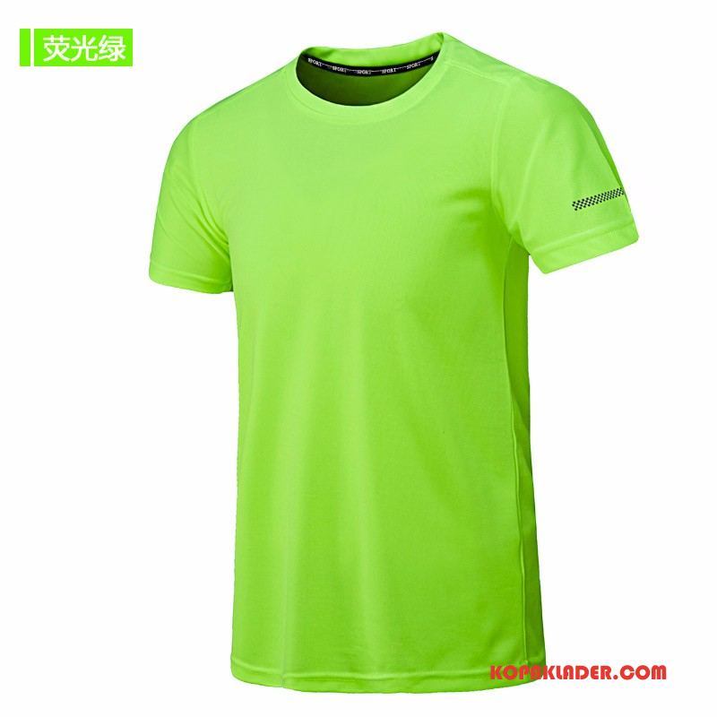 Herr T-shirts Billig Sommar Stora Storlekar Fluorescens Grön