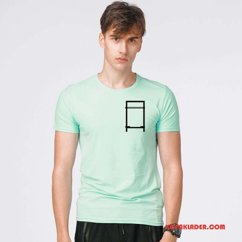 Herr T-shirts Billiga Mode Män Trend Vår Ärm Ljus Grön