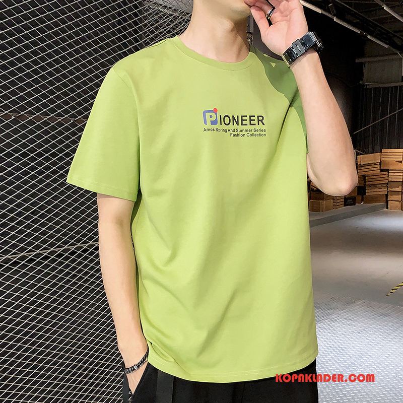 Herr T-shirts Rea Lösa Ny Män Trend Varumärke Toppar Grön